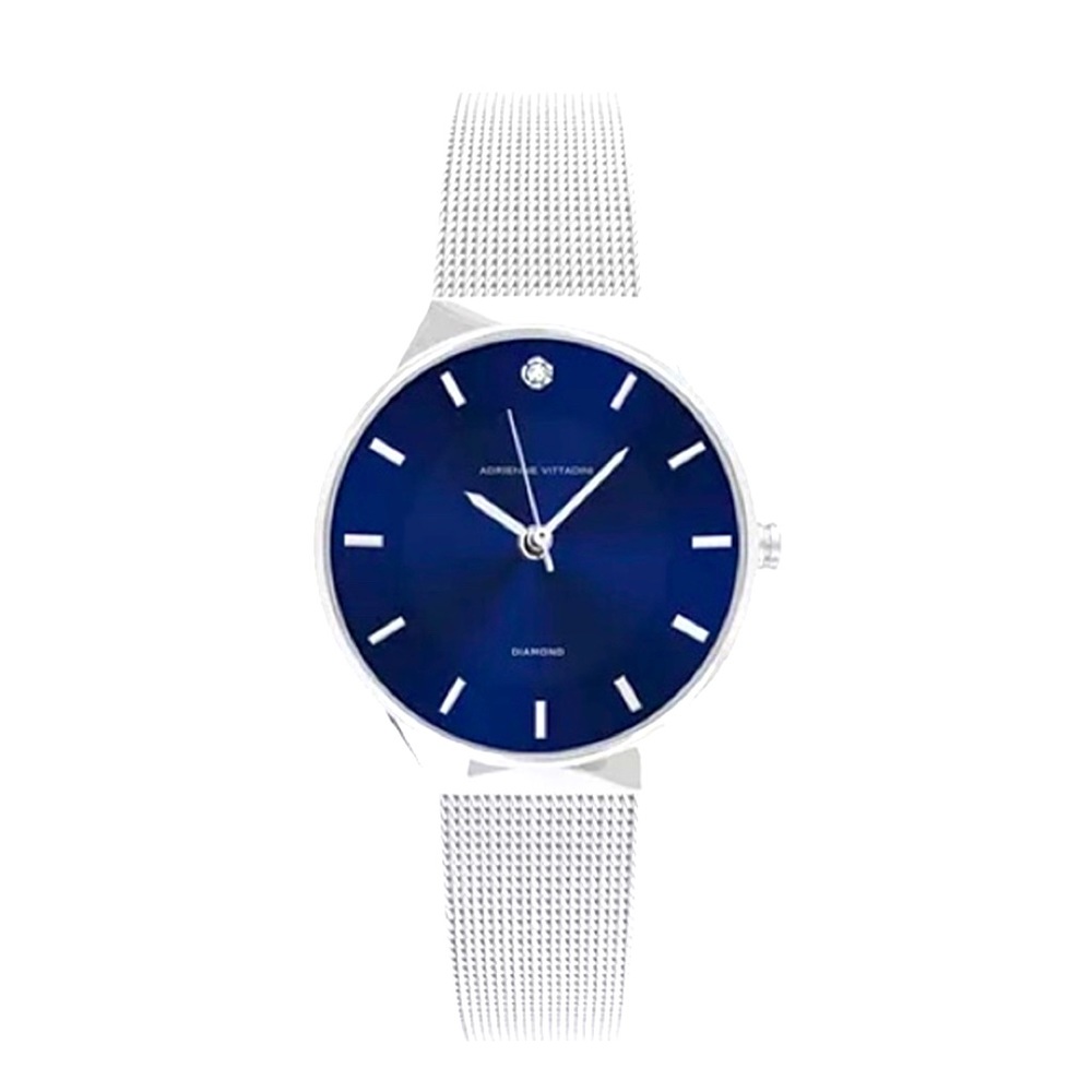 🩶🩶Adrienne Vittadini Diamond Dial Navy
Dial and Silver Tone Metal Analog Watch